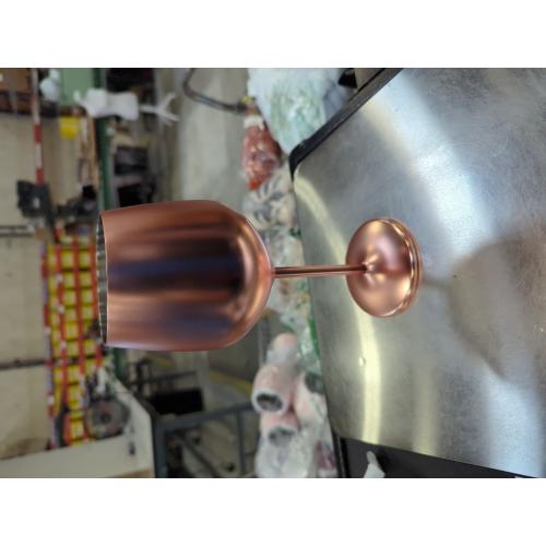 Gusto Nostro Stainless Steel Wine Glass - 18 oz - Unbreakable Rose Gold Wine Glasses for Travel, Camping and Pool - Fancy, Unique and Cool Portable Metal Wine Glass for Outdoor, Picnics (Set of 4)