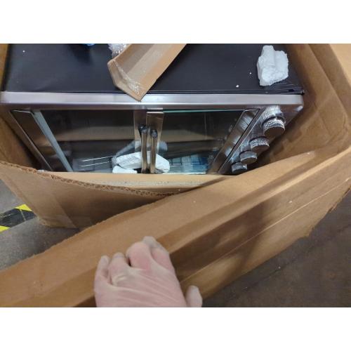 Elite Gourmet ETO2530M Double French Door Countertop Toaster Oven, Bake, Broil, Toast, Keep Warm, Fits 12 pizza, 25L capacity, Stainless Steel & Black