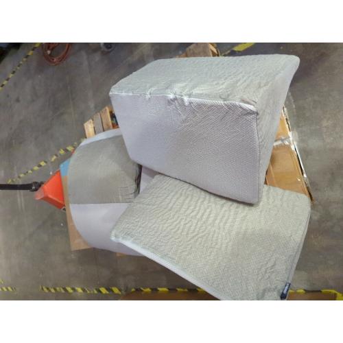 Happybuy 4-Piece Adjustable Orthopedic Bed Wedge Pillow Set: Relieve Back Pain, Acid Reflux, and Snoring. Ideal for Post-Surgery Recovery. Support Legs, Neck, and Shoulder. Comes in White/Grey!