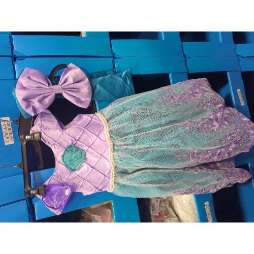 7-8 Years CinheyU Girls Halloween Costume Mermaid Princess Fancy Cosplay Dress Christmas Birthday Party Pageant Tulle Ball Gown