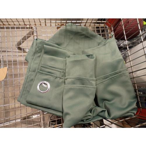 Easy-Going Blackout Curtains for Bedroom, Solid Thermal Insulated Grommet and Noise Reduction Window Drapes, Room Darkening Curtains for Living Room, 2 Panels(46x84 in, Greyish Green)