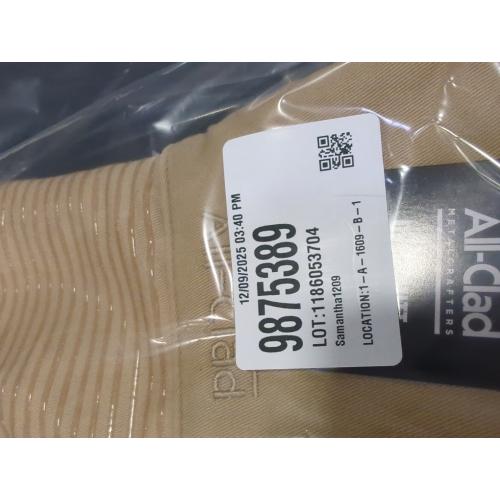 All-Clad Silicone Oven Mitts: Heat Resistant up to 500 Degrees - 100% Cotton & Silicone, 14x7 Oven Mitt for Kitchen and Barbeque, 2-Pack, Cappuccino