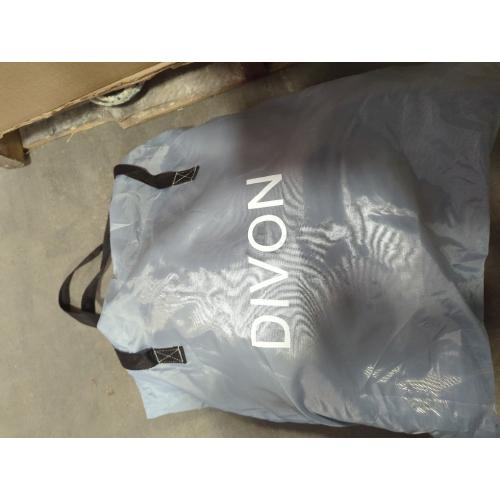 Beige and Navy Blue Air Mattress With Built In Pump, Raised Blow Up Mattress 2 Mins Self-Inflation/Deflation,Upgraded Thicker Inflatable Mattress，Air Bed with Storage Bag for Guests,Home，Camping，660 lbs Max