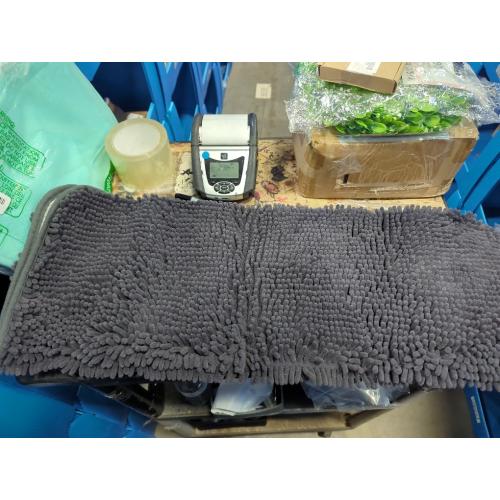 H.VERSAILTEX Bathroom Rugs Bath Mats for Bath Room Non Slip Luxury Chenille Bathroom Runner Rug 47x17 Extra Soft and Absorbent Shaggy Rugs Washable Dry Fast Area Carpet Mats for Bath Room, Tub - Grey