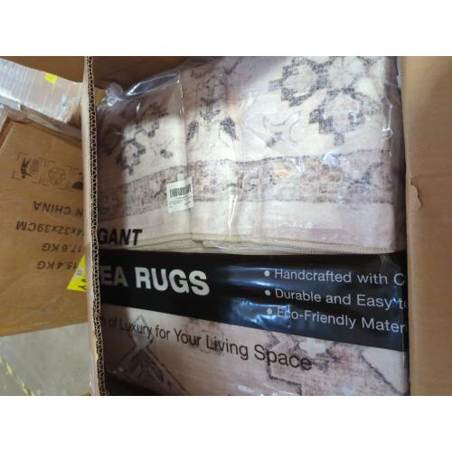 Washable Area Rugs for Living Room -9x12 Neutral Vintage Distressed Floral Farmhouse Boho Large Soft Floor Rug Indoor Non Slip Carpet for Living Room Bedroom Dining Room Office -Beige Brown