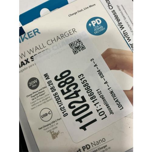 Anker Nano 20W 1-Port USB-C Wall Charger - White