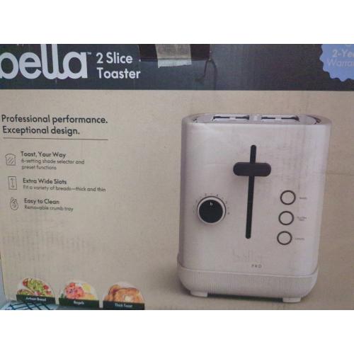 Oat milk Bella PRO - 2-Slice Toaster with Extra Wide Slots - Oatmilk