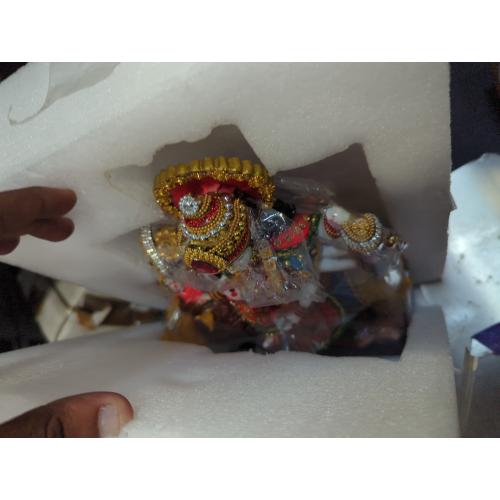 Resin Maa Durga MATA Rani Sherawali Murti Idol Statue Sculpture (8 X 11.5 Inches)