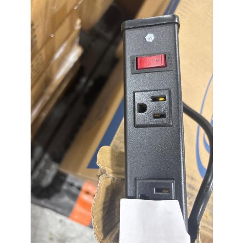 Long Heavy Duty 16 Outlet Large Metal Garage Workshop Multi Wide Industrial Power Strip. 6FT Cord 15A, 125V, 1875W (Black)
