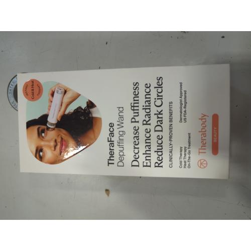 White Therabody TheraFace Depuffing Cold & Heat Facial Treatment Wand - White
