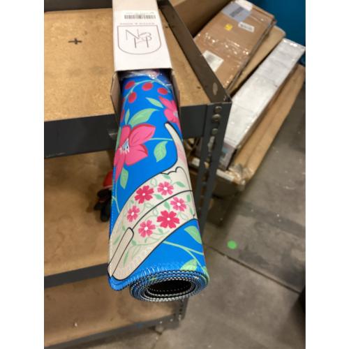 Hutch & Nook Mahjong Mat | 33 Non-Slip Card Table Cover | Decorative Game Mat for Mahjong Set, Dominoes, Poker & More (Blue Cowboy Boot)