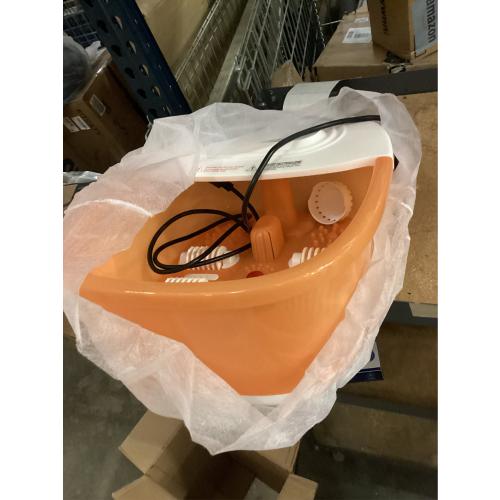 Foot Spa Bath Massager with Heat, Bubbles, Vibration and Red Light, 4 Massage Roller Pedicure Foot Spa Tub for Feet Stress Relief, Foot Soaker with Mini Acupressure Massage Points Temperature Control