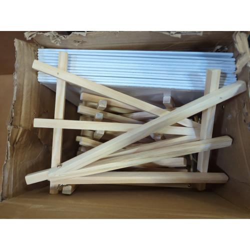 Canvas Painting Party Kit for Adults and Kids, 24Pack 8 x 10 Inch Canvas Boards and Wooden Easels Stands for Group Painting Sip and Paint Night