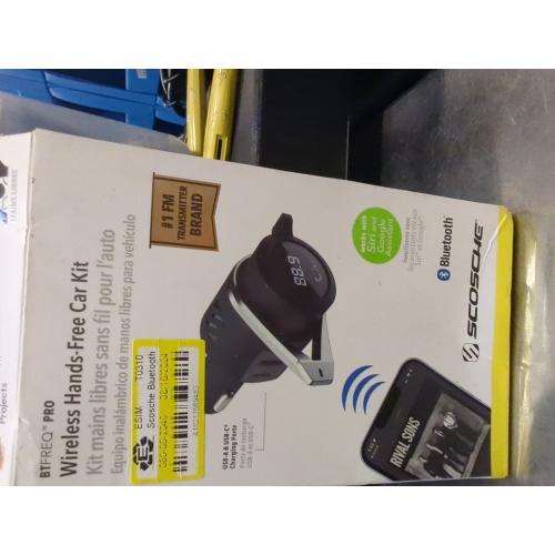 Scosche BTFMPD3SR-SP1 Universal Bluetooth Hands-Free Car Kit with Digital FM Transmitter and 20-Watt USB-C PD   12W Type-A Charging Ports