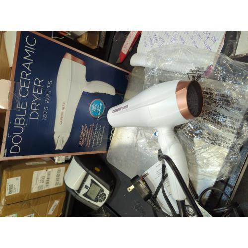 Conair Double Ceramic Hair Dryer | Blow Dryer with Ionic Conditioning | Includes Concentrator