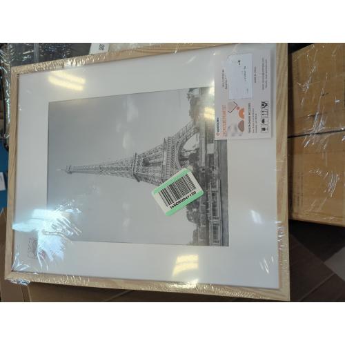 upsimples 11x14 Picture Frame, Display Pictures 8x10 with Mat or 11x14 Without Mat, Wall Hanging Photo Frame, Natural, 1 Pack