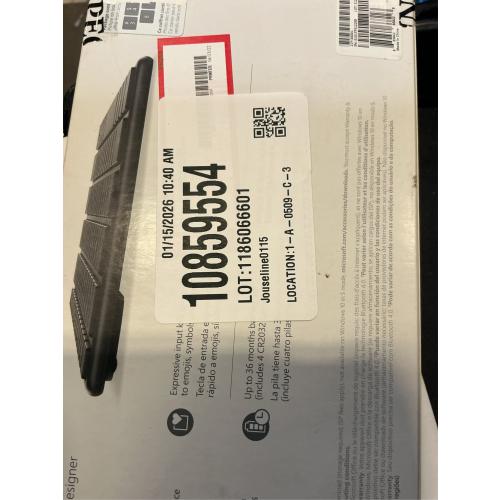 Microsoft 21Y-00001 Bluetooth Compact Keyboard, Black - Blue