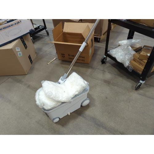 Spin Mop Bucket Deluxe 360 Spinning Floor Cleaning System with 6 Microfiber Replacement Head Refills,62 Extended Handle,4X Wheel for Home Cleaning