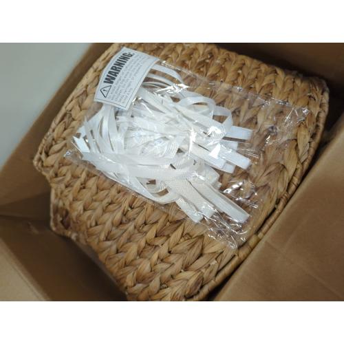 YANGQIHOME 28in Christmas Tree Collar, Rattan Tree Skirt, Woven Water Hyacinth Tree Base Cover for Home Decoration with Cord Cut-Out