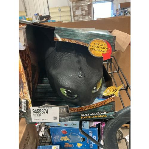 Dreamworks Dragons How To Train Your Dragon, Electronic Blast & Roar Toothless Mask, Kids Dress Up & Pretend Play Costumes for Boys & Girls Ages 4 & Up