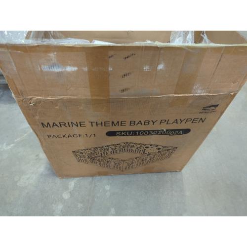 Albott Baby Playpen 22 Panel Foldable Baby playpen Folding Play Pen Kids Activity Centre Safety Play Yard Home Adjustable Shape, Portable Design for Indoor Outdoor Use (White Grey, 22 Panel)