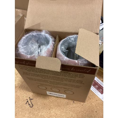 Gusto Nostro Stainless Steel Wine Glass - 18 oz Unbreakable rose Gold Wine Glasses for Travel, Camping and Pool - Fancy, Unique and Cute Portable Metal Wine Glass for Outdoor Events, Picnics (Set of 2)