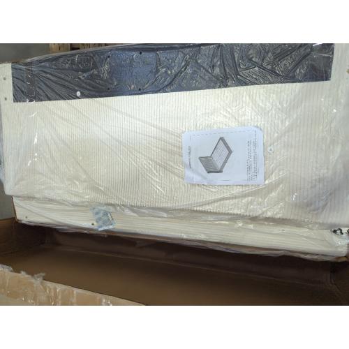 Dunwoody Upholstered Wingback Queen Size Platform Bed,Cream