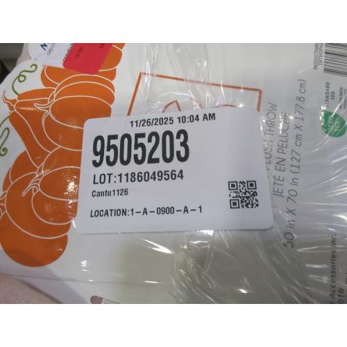 Deco Soft Plush Throw Pink Leaf and Mushroom Pattern