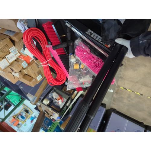 16.5ft/5m Water Fed Pole Kit, Solar Panel Cleaning & Squeegee Kit, Aluminum Extendable Pole, 22in Wide Brush, Bendable Dusting Brush, Outdoor Window Washing Equipment Tool