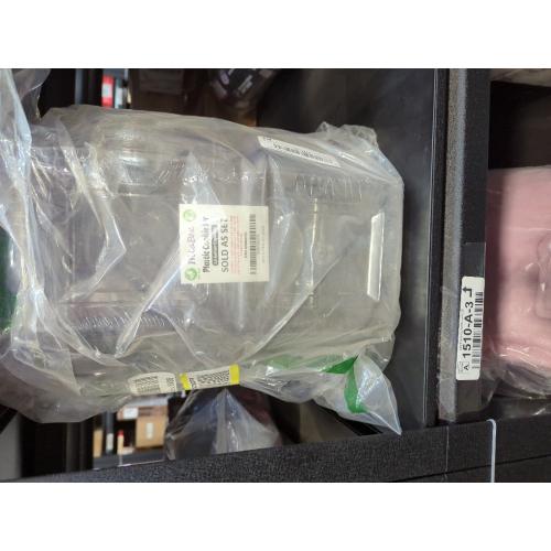 DilaBee 2-Pack Plastic Cookie Jar 1.5 Gallon (197oz) - Large Cookie Jar, Hexagon Candy Dish with Lid for Kitchen, Candy Bowl for Office - Sugar and Flour Containers, Plastic Jar with Labels - BPA-Free