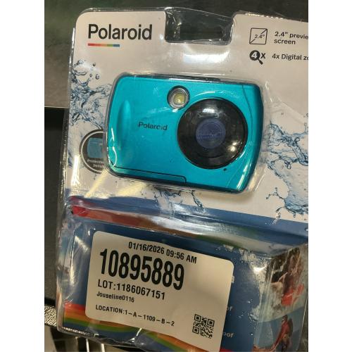 Polaroid IS048 Waterproof Instant Sharing 16 MP Digital Portable Handheld Action Camera, Teal