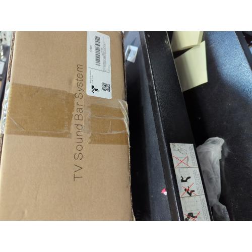 Saiyin Sound Bars for TV with Subwoofer, 2.1 Deep Bass Small Soundbar Monitor Speaker Home Theater Surround System PC Gaming Bluetooth/AUX/Optical Connection, Wall Mountable 17-inch