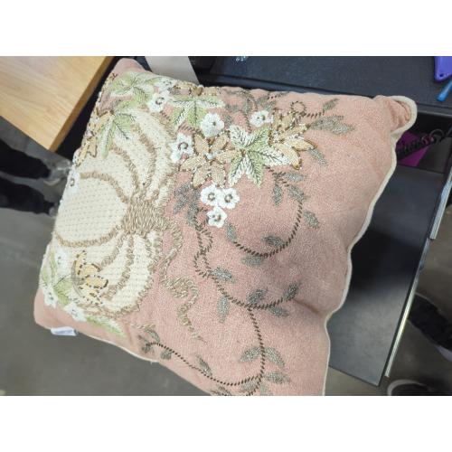 Shabby Chic Decorative Pillow Peach Color Pumpkin Pillow