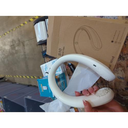 Neck Fan, Portable Fan around Neck, 5200mAh Battery Operated Wearable Personal Fan with USB Rechargeable, 3 Wind Speed,Ultra Quiet, Bladeless,Headphone Design for Travel, Men Women