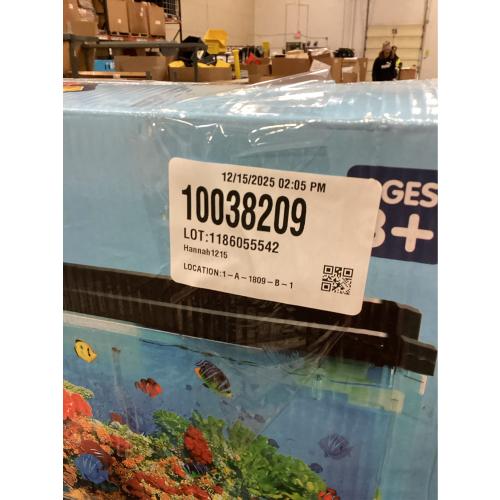 Artificial Fish Tank XL Virtual Ocean Toy in Motion Lamp - Office Desk Large Aquarium, Colorful LED Lights, Aquar, Artificial Fish, Turtles, Bubbles Tank with Moving Fish