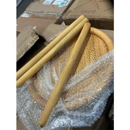 Small Side Table, Rattan Round Coffee Table, Boho Circle Side Tables End Table for Living Room, Mid Century Accent Table for Bedroom Balcony