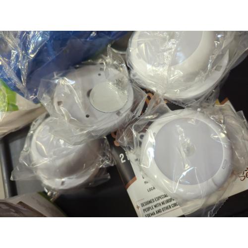 BLS Motion Sensor Light Indoor, Wireless LED Night Light, Under Cabinet Lighting, Battery Powered Puck Lights for Closet, Kitchen, Stairs, Wall, AA Battery Operated, Stick on, Dimmable, White, 6 Pack