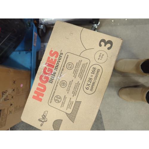 Huggies Little Movers Baby Diapers, Size 3 (16-28 lbs), 168 Ct (Select for More)