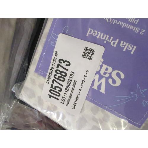 Wild Sage Brushed Cotton Percale 300-Thread-Count Standard/Queen Pillowcase in Grey Leopard