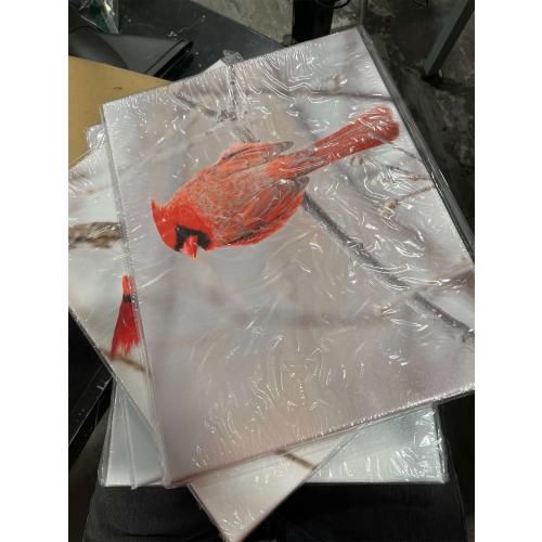 sechars - 4 Piece Modern Canvas Painting Wall Art Birds Red Cardinal on Snowy Branch Pictures Print for Living Room Decor Winter Landscape Poster Christmas Gift Gallery Wrap Ready to Hang