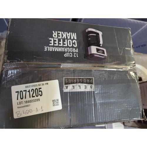 Black & Silver bella PRO - 12-Cup Programmable Coffee Maker - 90194 - Stainless Steel