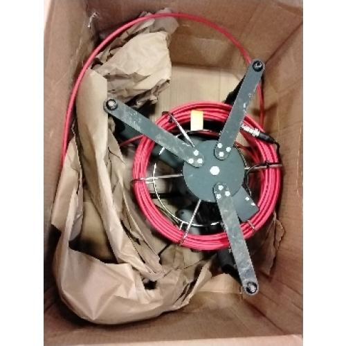 6MM 500FT Fish Tape Fiberglass Reel Stand Duct Rodder Cable Puller Rod Continuous Cable Running Rod