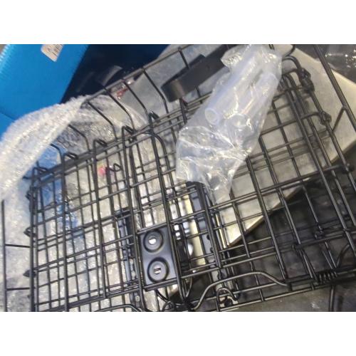 Knee Scooter Basket Accessory, Removable Wire Basket, Fits Most Knee Scooter Models, Easy Installation, Foldable Design, Black Metal Handlebar Mount