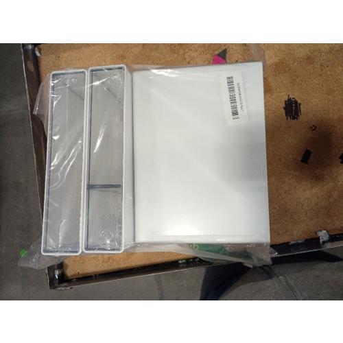 Desk Storage Organizer with 9 Drawers, 4 Tiers Stackable Desktop Craft Storage Drawers, Clear Storage Box Caddy for Stationary Makeup Jewelry Office Craft Supplies (White)