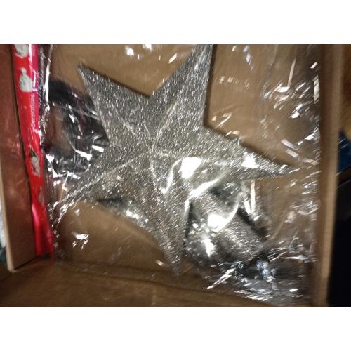 PRETYZOOM Christmas Tree Star Topper Holiday Decor Friendly Premium Plastic Star Ornament for Festive Xmas Party and Home Decoration