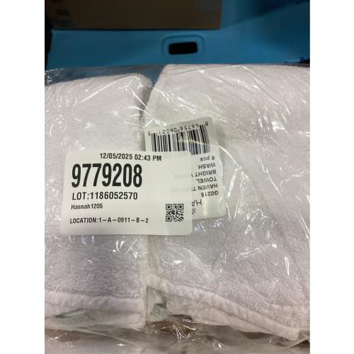 Haven Turkish Cotton Washcloth in Bright White PACK OF 6