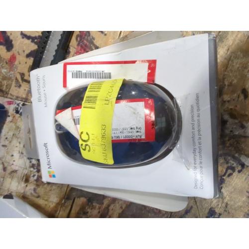 Microsoft RJN-00001 Bluetooth Mouse - Wireless - Bluetooth - 2.40 GHz - Matte Black - Blue