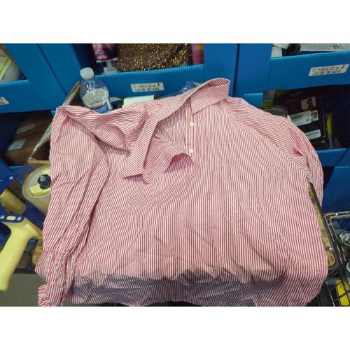 Size L...Button Down Shirts Striped Puff Long Sleeve Oversized Blouses Boyfriend Loose Tunics Collar Top