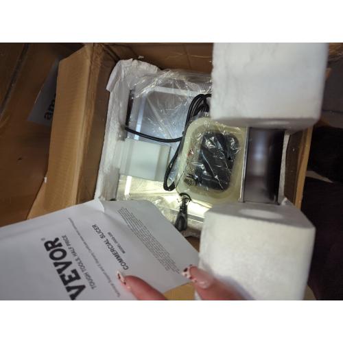 VEVOR Meat Cutter Machine, 550W Meat Slicer, 350 lb/h Commercial Meat Cutting Machine, Stainless Steel, 3.5 mm Thickness, Electric Food Cutting Slicer for Home Kitchen, Restaurant, Supermarket