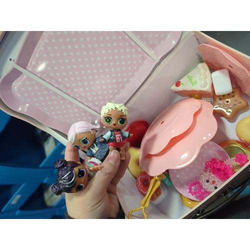 Tea Party Set for Little Girls, 49PCS Princess Tea Time Toys Including Tea Set Dessert Carrying Case, Kids Kitchen Pretend Playset, Tea Set for Girls Birthday Toddler Age 3-8, Pink